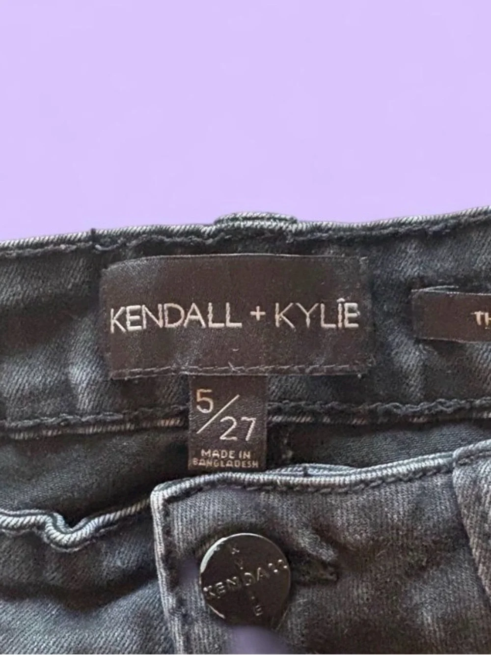 Kendall & Kylie The Icon Black Denim Shorts